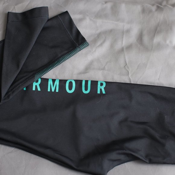 Under Armour Pants - Under Armour Pants Black Green Tights/Leggings